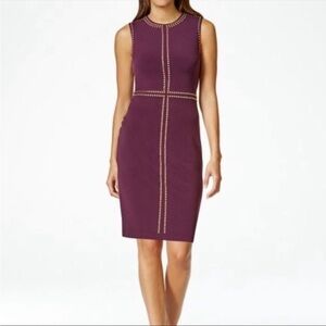Calvin Klein purple sleeveless studded dress. Size 12.